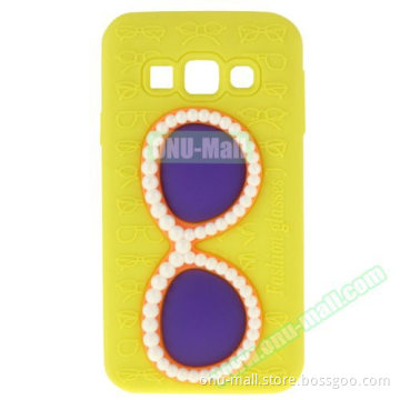 Cheap Price Creative Glasses Pattern Silicone Case for Samsung Galaxy A5 Back Cover